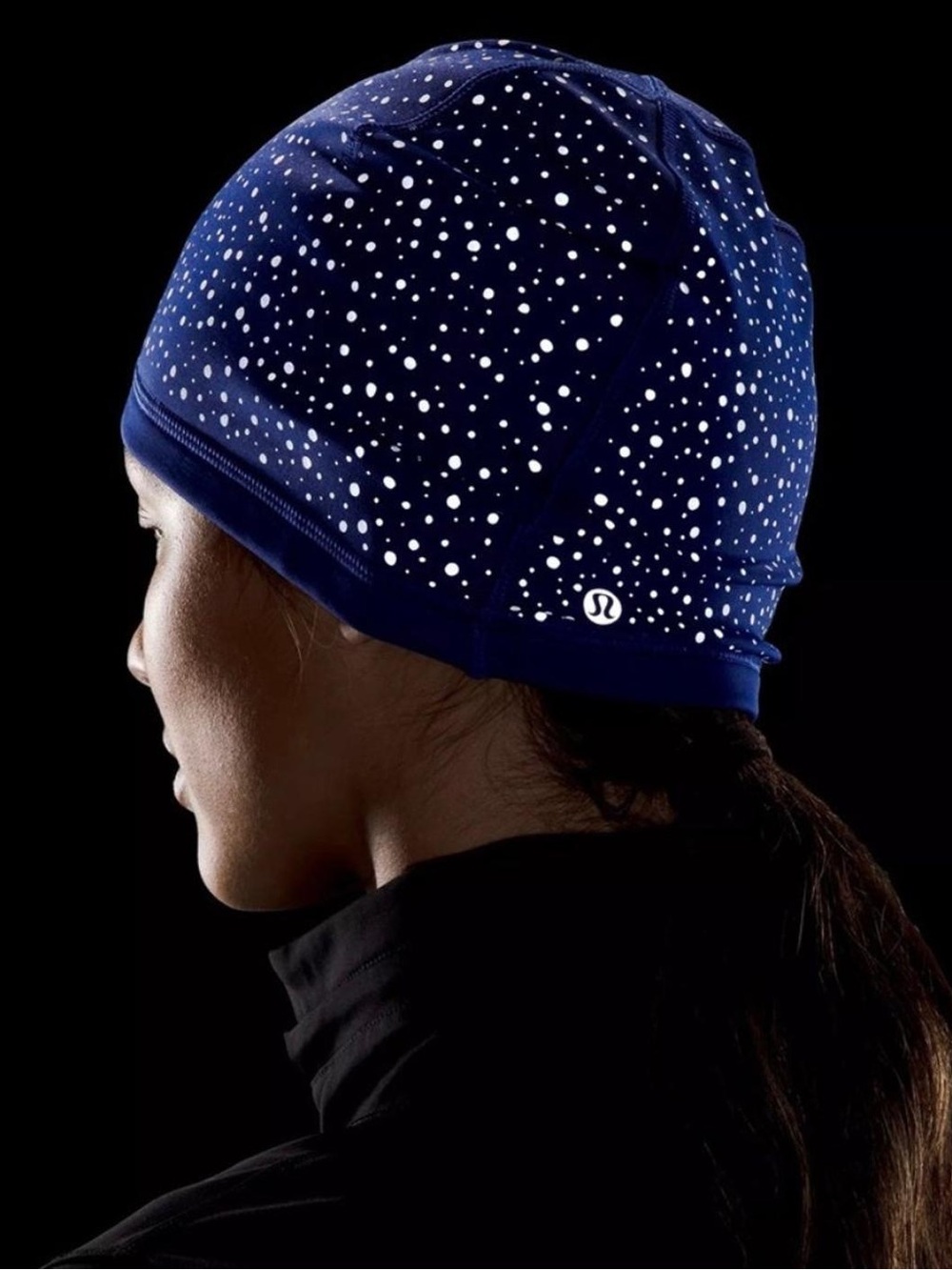 Lululemon Fleece Reflective Polka Dot Unisex Running Beanie NWOT